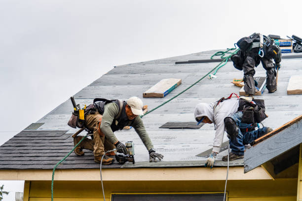 Professional Storm Damage Roof Repair technician working in La Mirada, CA